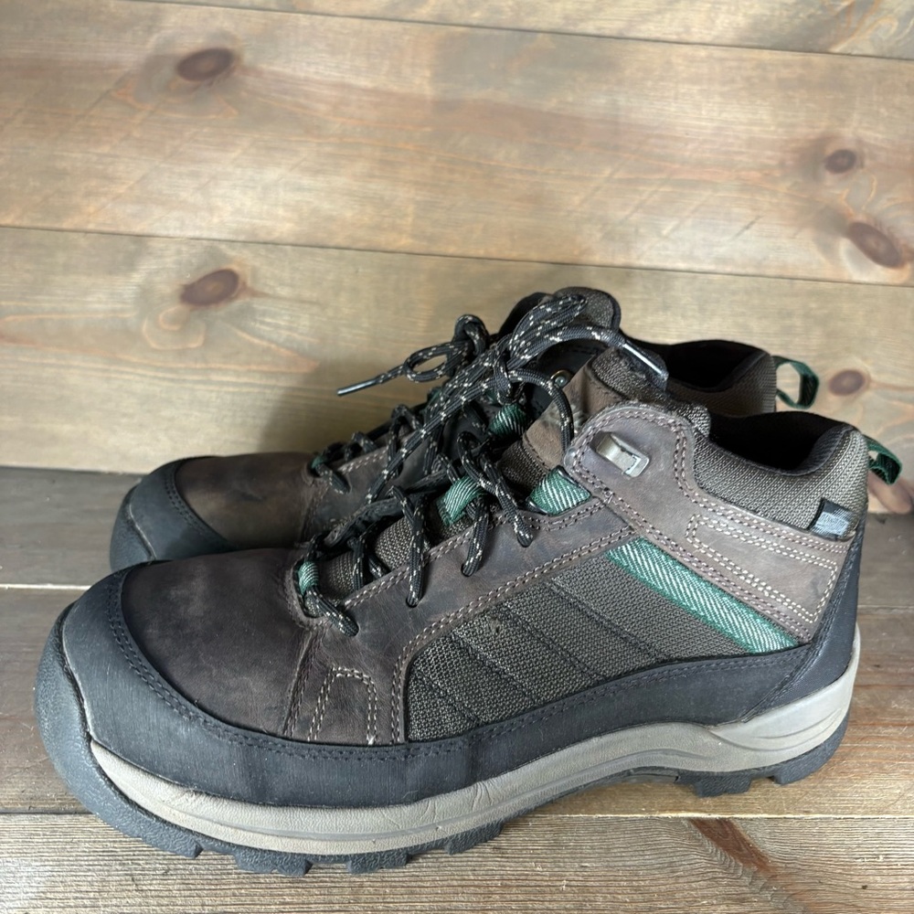 danner riverside mens size 9.5 shoes brown steel toe wateproof work boots